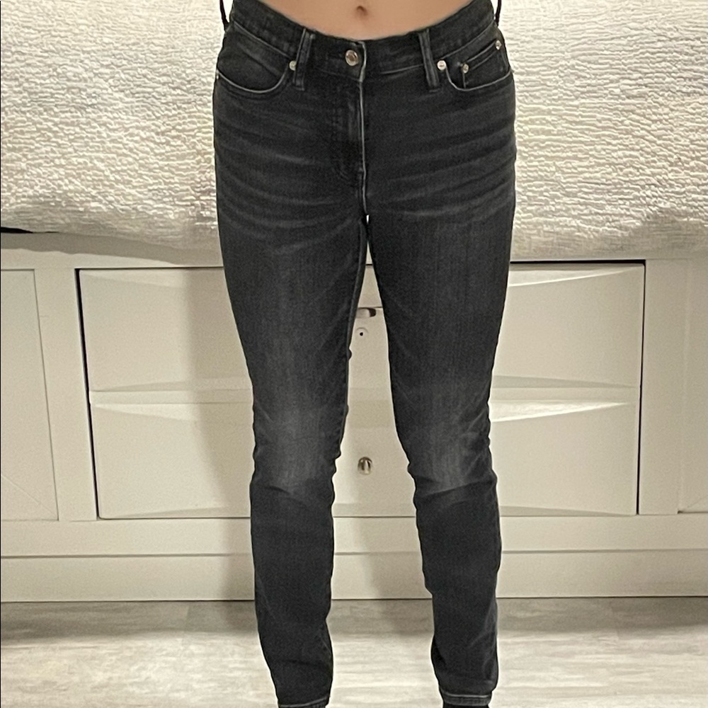 Mid / High Rise J. Crew Black Dark Wash Jeans